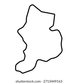 Mapa en blanco de Glarus aislado sobre fondo blanco. Ilustración vectorial