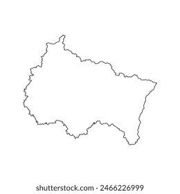 Blank map of Greater East province. Vector illustration