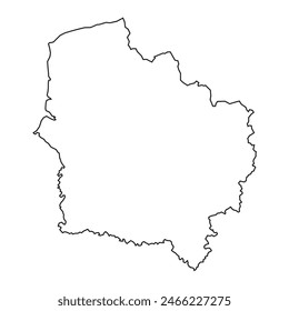 Blank map of Heights-of-France province. Vector illustration