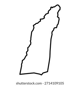 Blank map of Helmand isolated on white background. Vector illustration
