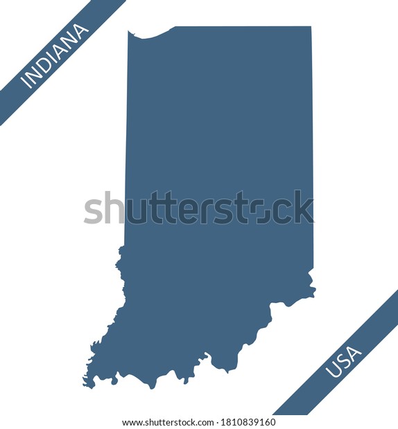 Blank Map Indiana Usa Stock Vector (Royalty Free) 1810839160 | Shutterstock