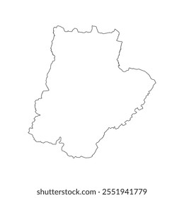 Blank map of Bragança isolated on white background. Vector illustration