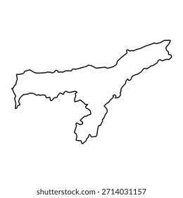 Mapa en blanco de aislado sobre fondo blanco. Ilustración vectorial