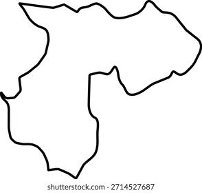 Mapa en blanco de Durrës aislado sobre fondo blanco. Ilustración vectorial