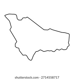 Blank map of Escaldes–Engordany isolated on white background. Vector illustration