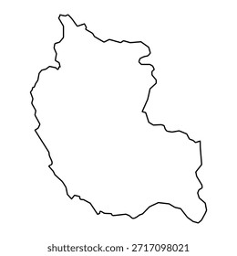 Mapa en blanco de aislado sobre fondo blanco. Ilustración vectorial