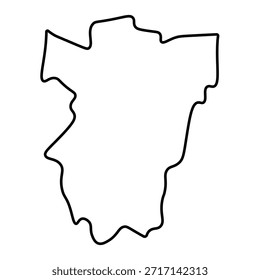 Mapa em branco de Tucumán isolado no fundo branco. Ilustração vetorial