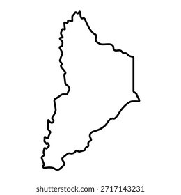 Mapa em branco de Neuquén isolado no fundo branco. Ilustração vetorial