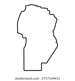 Mapa em branco de Córdoba isolado no fundo branco. Ilustração vetorial