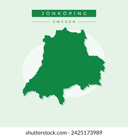 Leere Karte Jonkoping County of Sweden. Hochwertige Karte Scania County auf transparentem Hintergrund für Ihre Website-Design, Logo, App, UI. Schweden. EPS10.