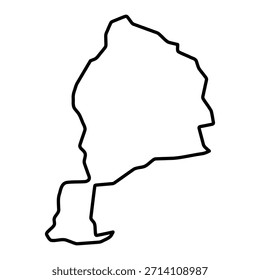 Mapa em branco de Jowzjan isolado sobre fundo branco. Ilustração vetorial