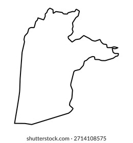 Leere Karte von Kandahar einzeln auf weißem Hintergrund. Vektorgrafik