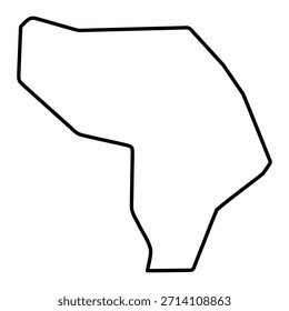 Blank map of Kapisa isolated on white background. Vector illustration