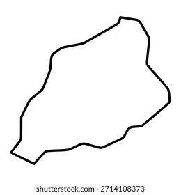Blank map of Khost isolated on white background. Vector illustration