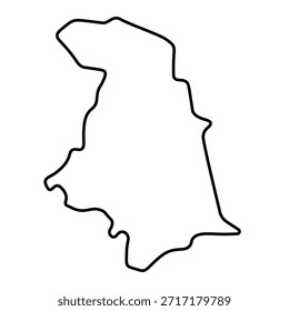 Blank map of Kotayk isolated on white background. Vector illustration