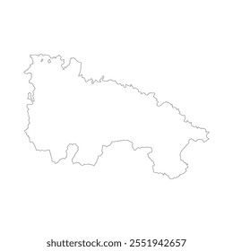 Mapa em branco de La Rioja isolado no fundo branco. Ilustração vetorial