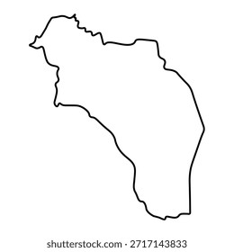 Mapa en blanco de La Rioja aislado sobre fondo blanco. Ilustración vectorial