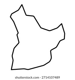 Blank map of Laghman isolated on white background. Vector illustration