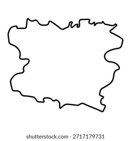 Blank map of Lori isolated on white background. Vector illustration