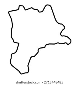 Leere Karte von Luzern einzeln auf weißem Hintergrund. Vektorgrafik
