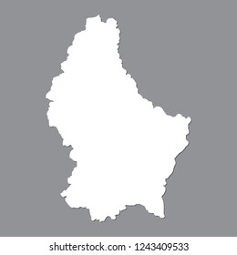 Blank map Luxembourg. High quality map of  Luxembourg on gray background for your web site design, logo, app, UI. Stock vector. Vector illustration EPS10.
