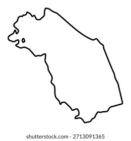 Blank map of Marche isolated on white background. Vector illustration