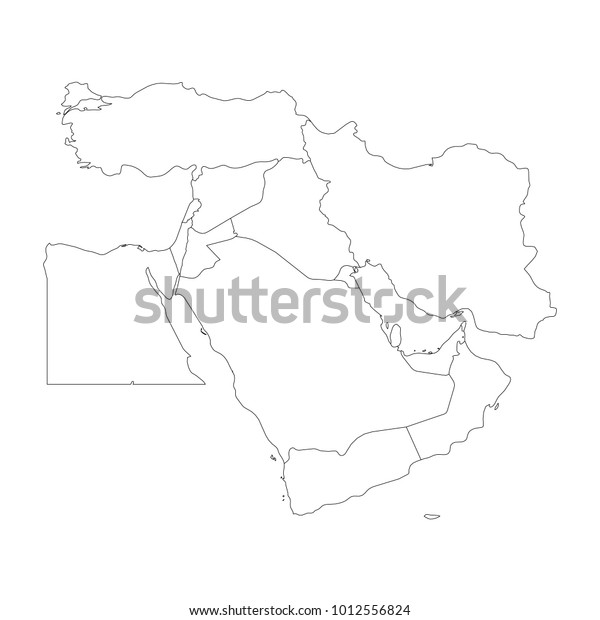 Blank Map Of The Middle East
