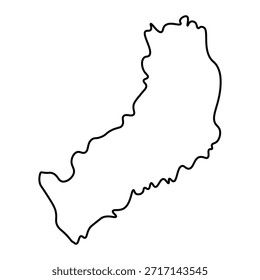 Mapa em branco de Misiones isolado no fundo branco. Ilustração vetorial