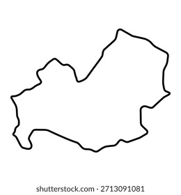 Mapa en blanco de Molise aislado sobre fondo blanco. Ilustración vectorial