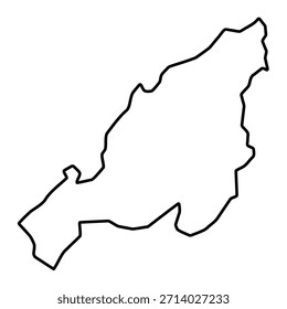 Blank map of Nagaland isolated on white background. Vector illustration