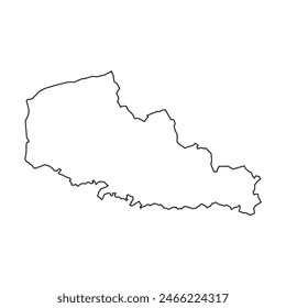 Blank map of Nord-Pas-de-Calais province. Vector illustration