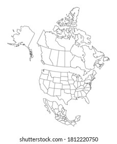 10,600 United states map canada Images, Stock Photos & Vectors ...