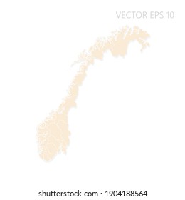 Blank map of Norway High detailed Set Sail Champagne silhouettes. White outline. Vector illustration EPS10.