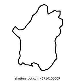 Mapa en blanco de Paktika aislado sobre fondo blanco. Ilustración vectorial