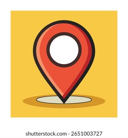 Icono de pin de mapa en blanco sin marcador de Locación