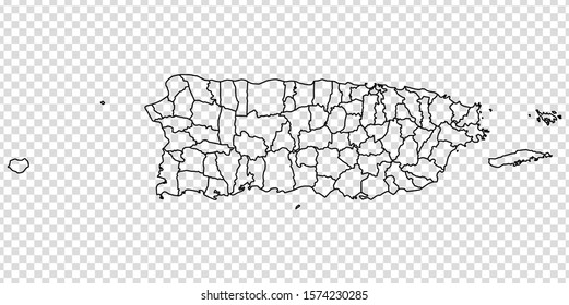 Blank Map Puerto Rico High Quality Stock Vector (Royalty Free ...