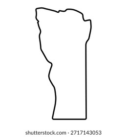 Mapa em branco de San Luis isolado no fundo branco. Ilustração vetorial