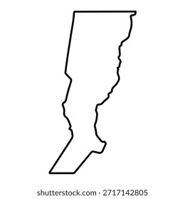 Mapa em branco de Santa Fé isolado no fundo branco. Ilustração vetorial