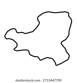 Mapa en blanco de Schwyz aislado sobre fondo blanco. Ilustración vectorial