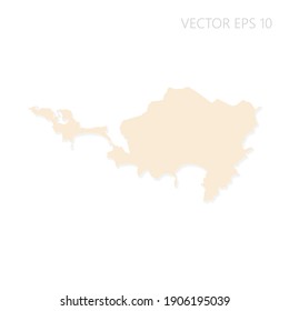 Blank map of Sint Maarten High detailed Set Sail Champagne silhouettes. White outline. Vector illustration EPS10.
