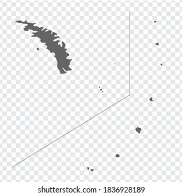 Blank map South Georgia and the South Sandwich Islands. High quality map of  South Georgia on transparent background for your design, logo, app, UI.  UK.  EPS10. 