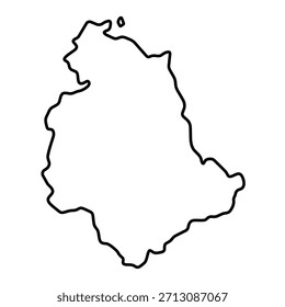 Mapa en blanco de Umbría aislado sobre fondo blanco. Ilustración vectorial