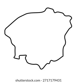Mapa em branco de Vayots Dzor isolado no fundo branco. Ilustração vetorial