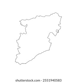 Blank map Viseu of isolated on white background. Vector illustration