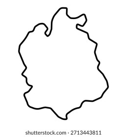 Blank map of Zurich isolated on white background. Vector illustration