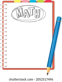Blank Math Template With Math Tools And Elements Illustration