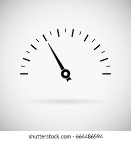 Blank measuring semi-circle scale. For industrial gauges. Vector illustration