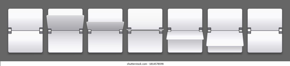 Blank Mechanical Scoreboard Animation. Score Board And Countdown Info, Result Timetable Information, Vector Illustration