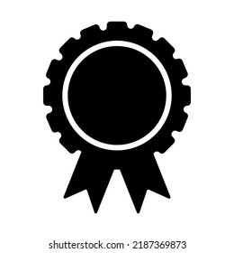 Leeres Medaillensymbol. Vektorgrafik einzeln auf weißem Hintergrund.