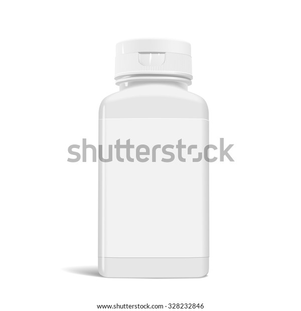 Blank Medicine Bottle Label Isolated On Stock Vector (Royalty Free